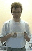 Steve with a cup of coffee