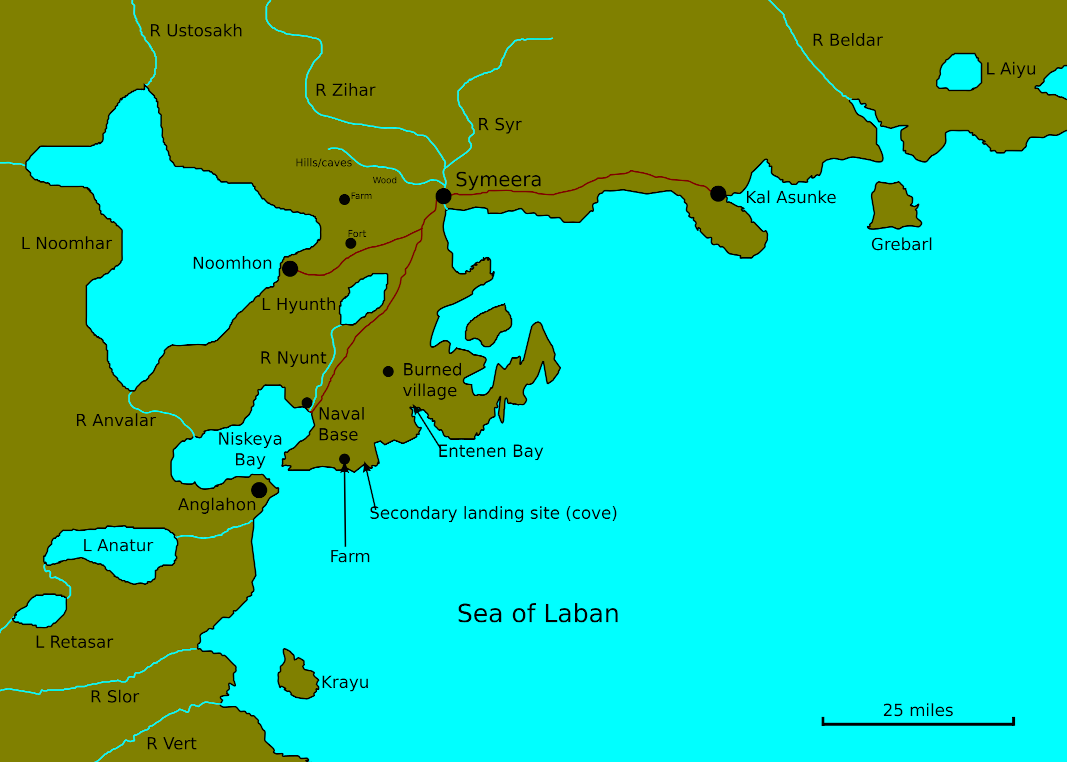 Map of Symeera and Surroundings